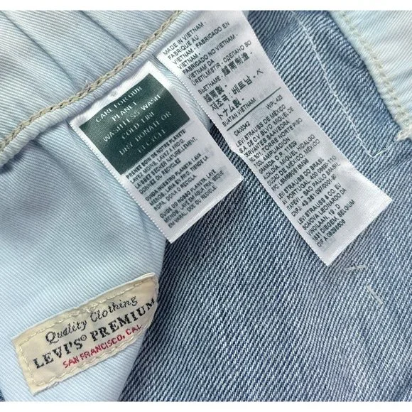 Levi's Premium Stay Loose Boxer Taper Denim Hemp Mens Medium Jeans Chill Tech - Picture 8 of 12